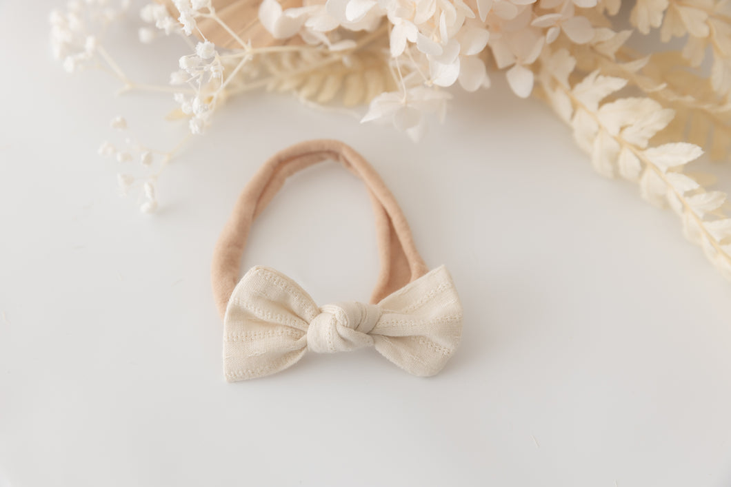 Beige Mini Cotton headband